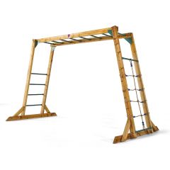 Plum Wooden Monkey Bars Stand-alone Climbing Frame
