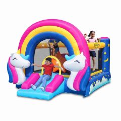 Happy Hop Fantasy Unicorn Inflatable Bouncer with Music Sounds